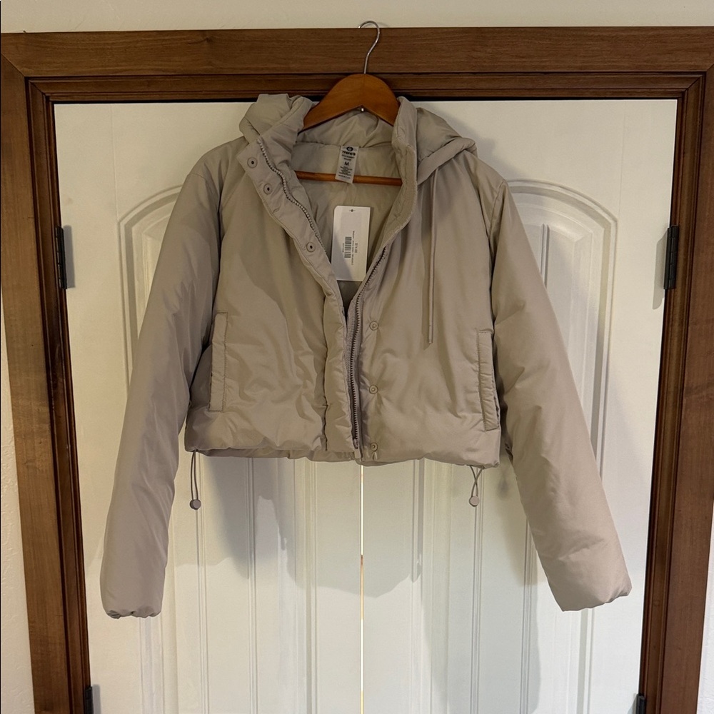 Cropped Puffer Jacket with Hood